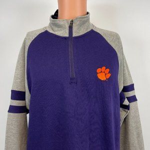 New Champion Tigers Embroidered Quarter Zip Pullover Sweatshirt NCAA College L